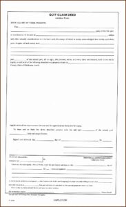 Oklahoma Quit Claim Deed Form Individual