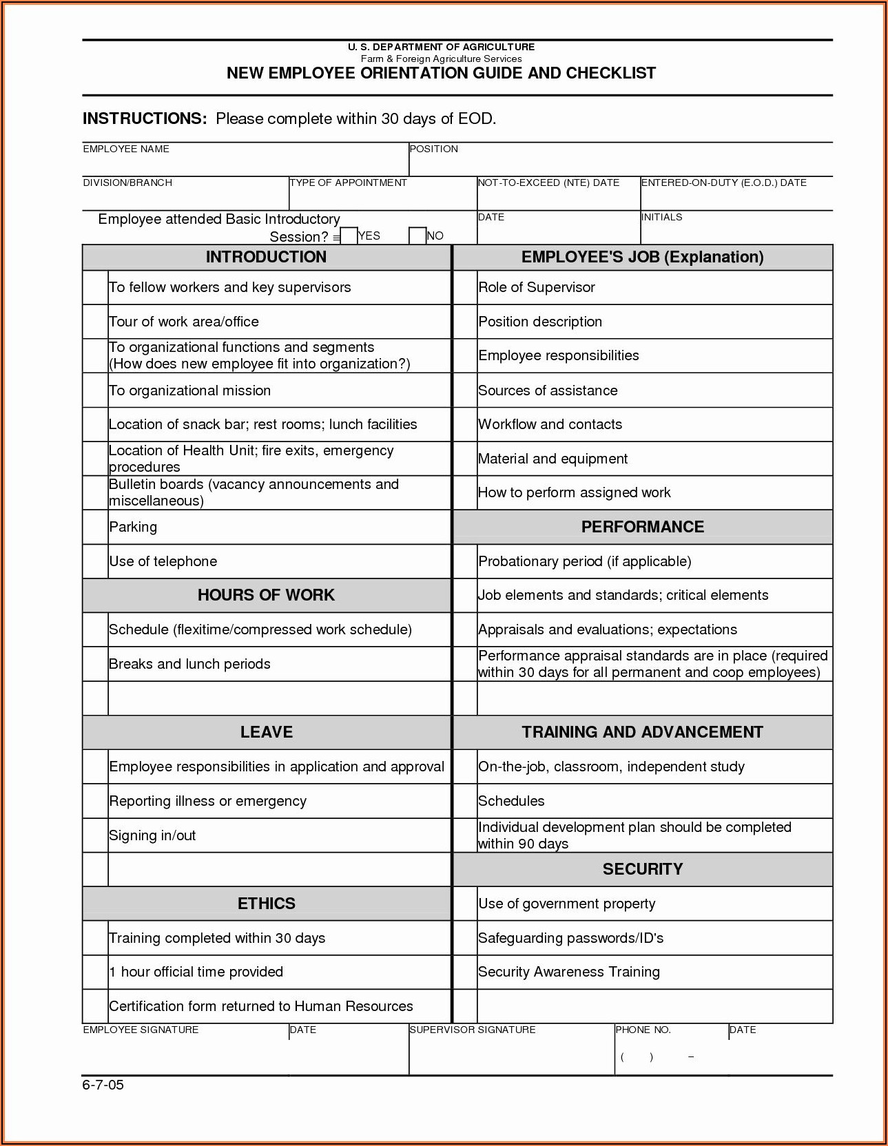 Onboarding Form Template