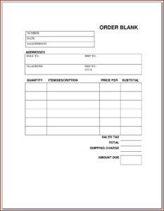 Order Blank W2 Forms