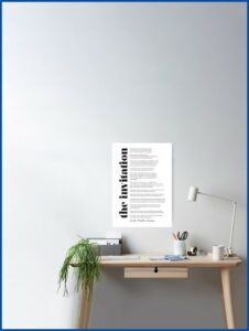 Oriah Mountain Dreamer The Invitation Poster