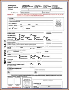 Passport Renew Application Form