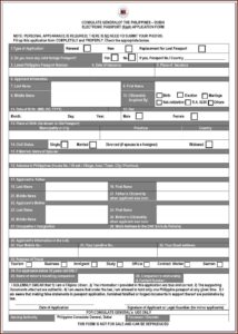 Passport Renewal Application Form Philippines