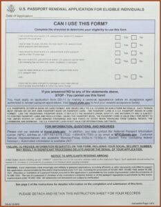 Passport Renewal Forms For Minors