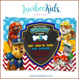Paw Patrol Birthday Invitations Boy