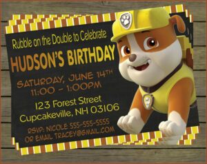 Paw Patrol Birthday Invitations Ideas