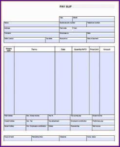 Pay Stub Template Download Free
