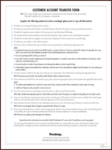 Pershing Ira Distribution Form