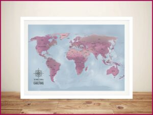 Personalised World Travel Push Pin Map