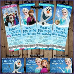 Personalized Frozen Birthday Invitations