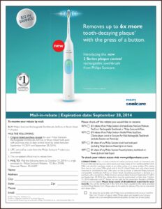 Philips Sonicare Flexcare Platinum Rebate Form 2020