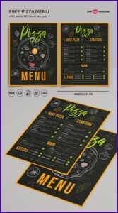 Pizza Menu Template Psd