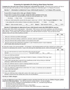 Pneumonia Vaccine Consent Form 2018