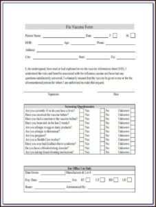 Pneumonia Vaccine Consent Form Cdc