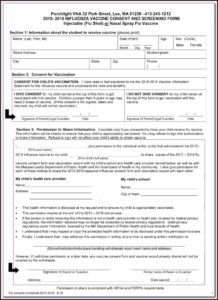 Pneumonia Vaccine Consent Form Template