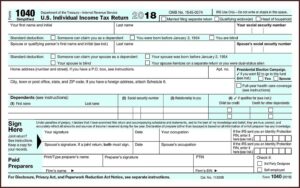 Print Federal Tax Form 1040a