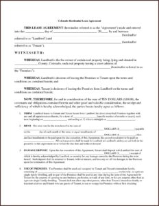 Printable Blank Lease Forms