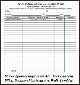 Printable Donation Form Template