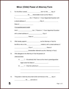 Printable Durable Power Of Attorney Form Florida