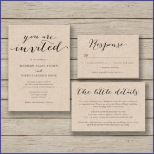 Printable Free Wedding Invitation Templates For Word