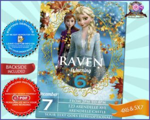 Printable Frozen 2 Birthday Invitations
