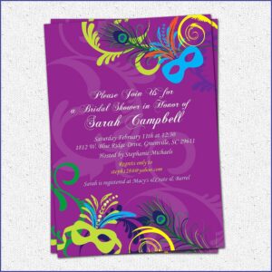 Printable Mardi Gras Invitation Template