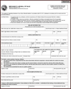 Printable Mechanics Lien Form