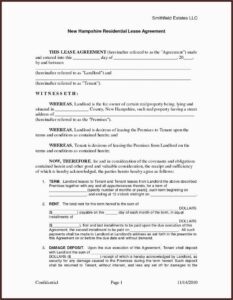 Printable Rental Lease Agreement Form For Free