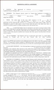 Printable Rental Lease Agreement Forms