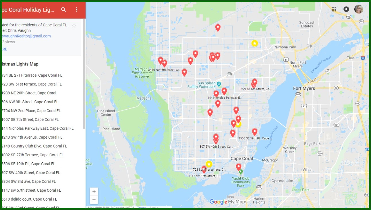 Printable Street Map Of Cape Coral Florida
