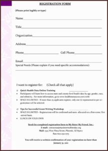 Printable Vbs Registration Forms