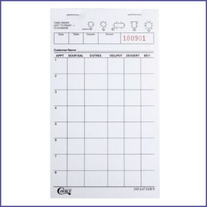 Printable Waitress Order Pad Template