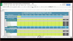 Profit And Loss Template For Self Employed Excel