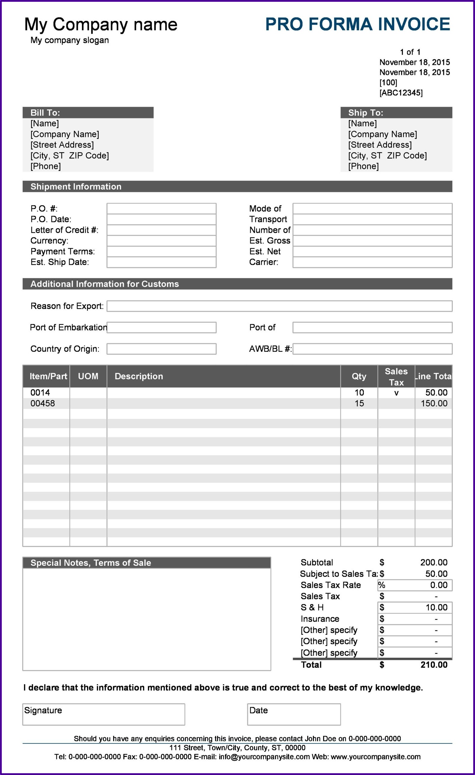 Quickbook Online Invoice Templates - Template 1 : Resume Examples #