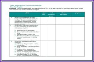 Project Action Plan Format Excel