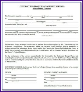 Project Management Consultancy Agreement Format In India