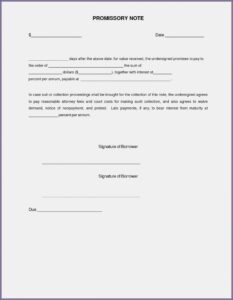 Promissory Note Template India