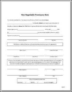Promissory Notes Templates Free