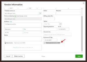 Quickbooks Online Set Up 1099 Form