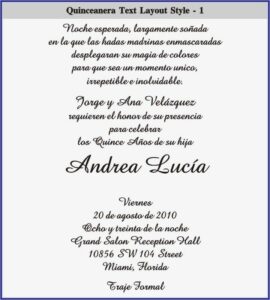 Quinceanera Invitation Wording Examples