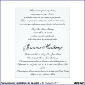 Quinceanera Invitation Wording Samples In Spanish