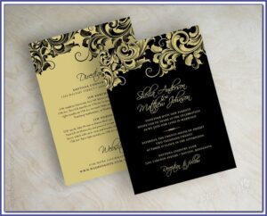 Red And Gold Birthday Invitation Templates