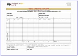 Reimbursement Receipt Template