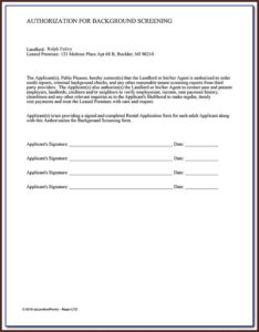 Rental Credit Check Form