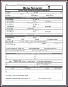 Renter Background Check Form