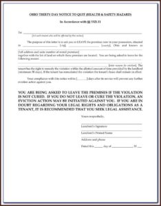 Renter Eviction Notice Form
