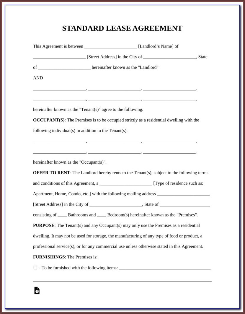 Residential Lease Extension Form Free