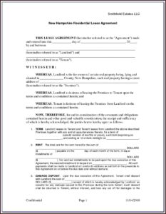 Residential Lease Rental Agreement And Deposit Receipt Form 105