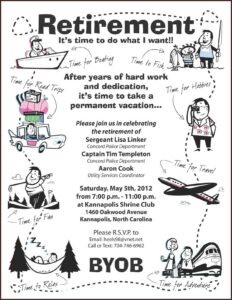 Retirement And Birthday Party Invitation Wording