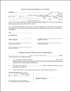 Revoke Power Of Attorney Form Nj