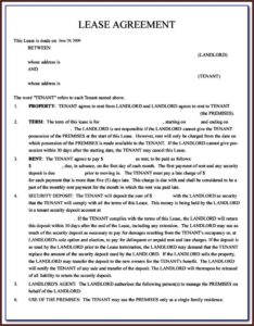 Rha Standard Form Apartment Lease